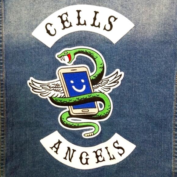 Cell Angel's jean jacket vest CELL PHONE - Picture 7 of 9